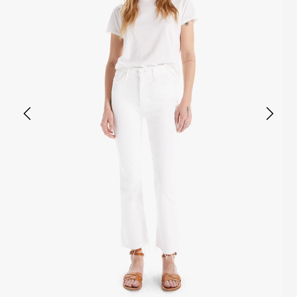 NEW MOTHER DENIM the Hustler ankle fray in fairest of them all size 28 NWOT